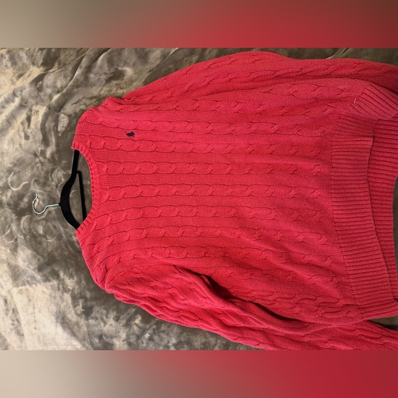 Mens Polo Red Sweater - Picture 1 of 2